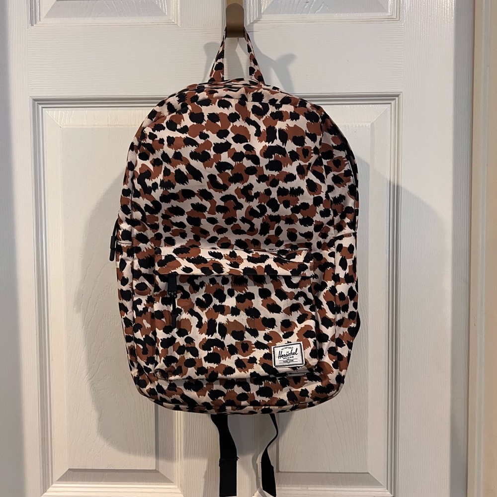 Herschel Supply Company leopard print backpack in brown, black, cream